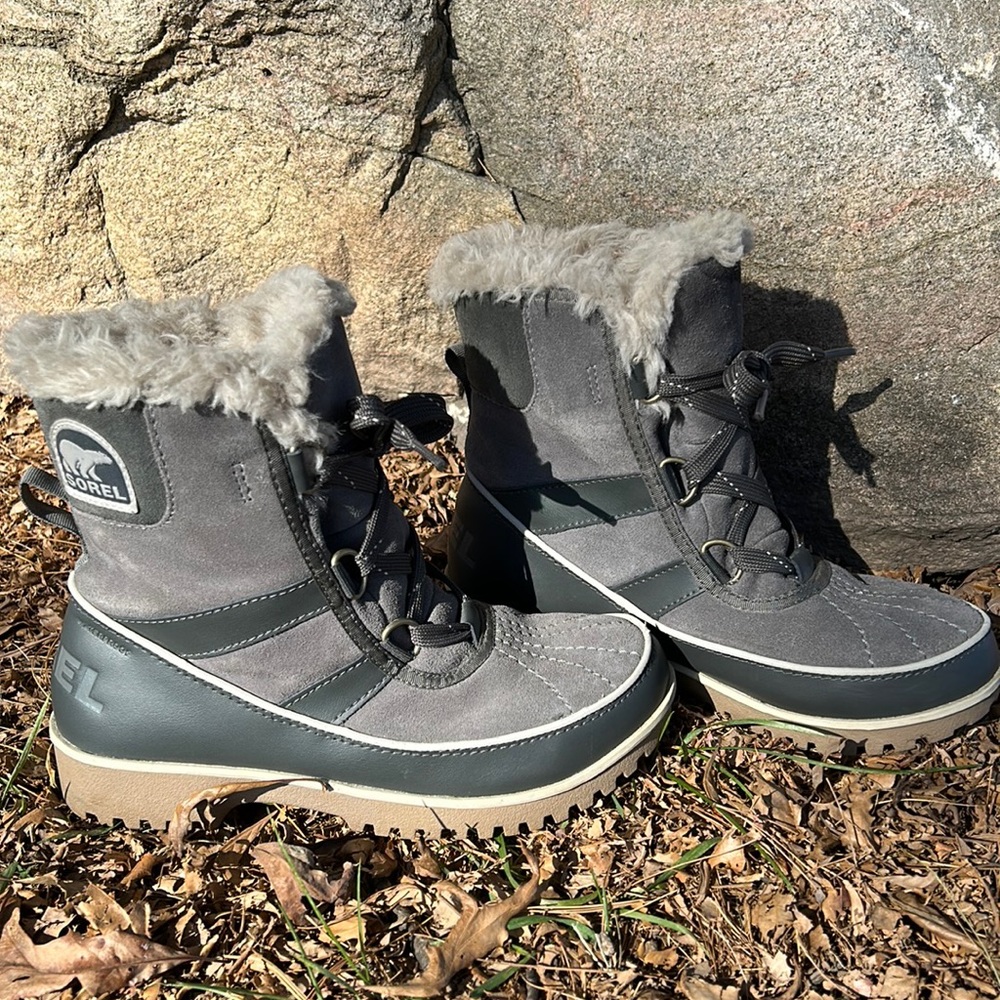 SOREL TIVOLI II Suede Waterproof Winter Faux Fur Boots Size 6